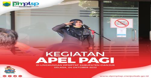 Kegiatan Apel Pagi di Lingkungan DPMPTSP Kabupaten Cianjur
