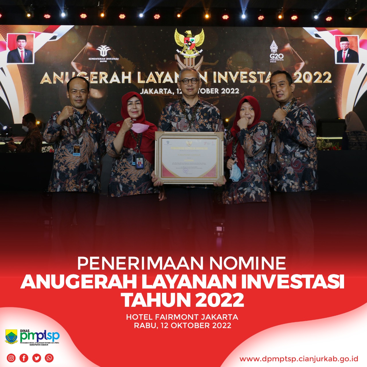 Penerimaan Nomine Anugerah Layanan Investasi Tahun 2022